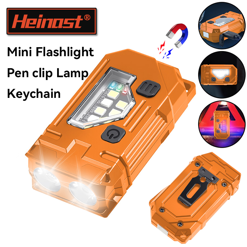 Keychain Flashlight - Mini sleutelhanger EDC zaklamp Oplaadbare magnetische