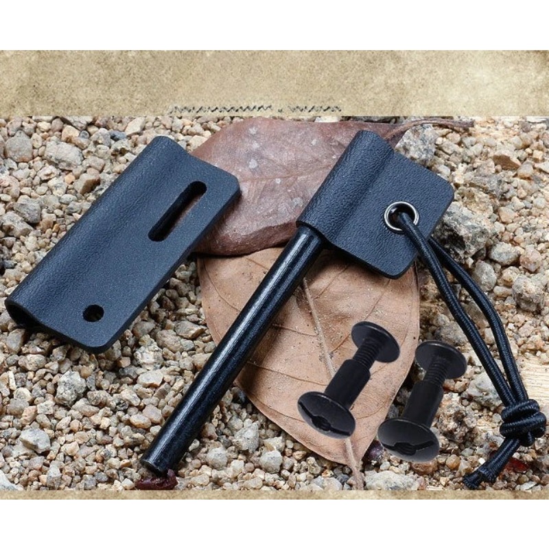 Ferro Rod Striker - Magnesiumvuursteen voor buitengebruik, overlevingsvuursteel met K-schede,