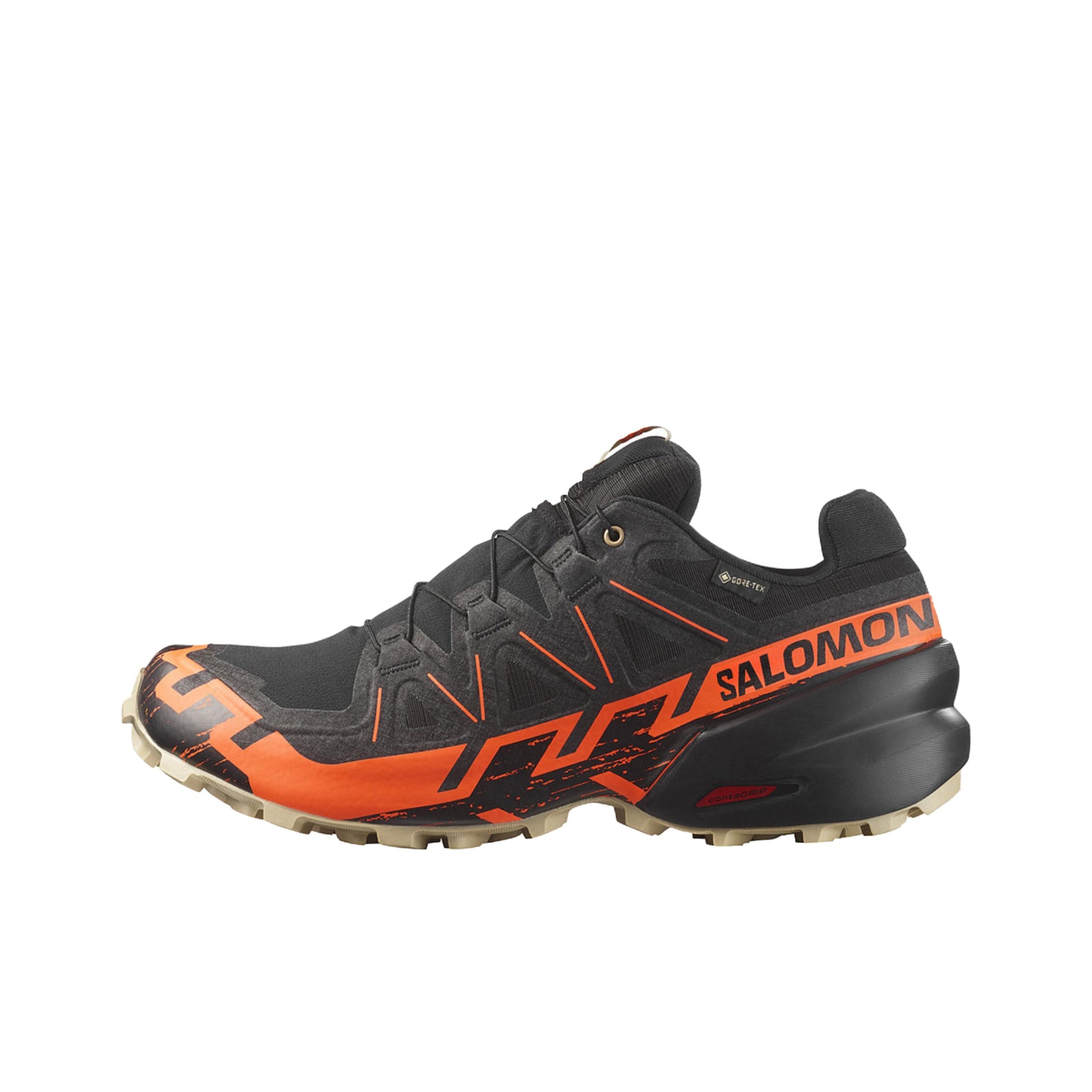 Salomon Shoes Speedcross 6 - SALOMON Speedcross 6 trailrunningschoenen, uniseks, zwart/oranje,
