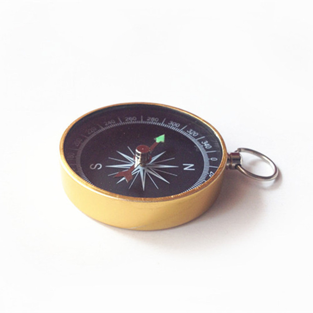 Compass Keychain Mini - 2 stuks premium metalen mini-kompas sleutelhanger