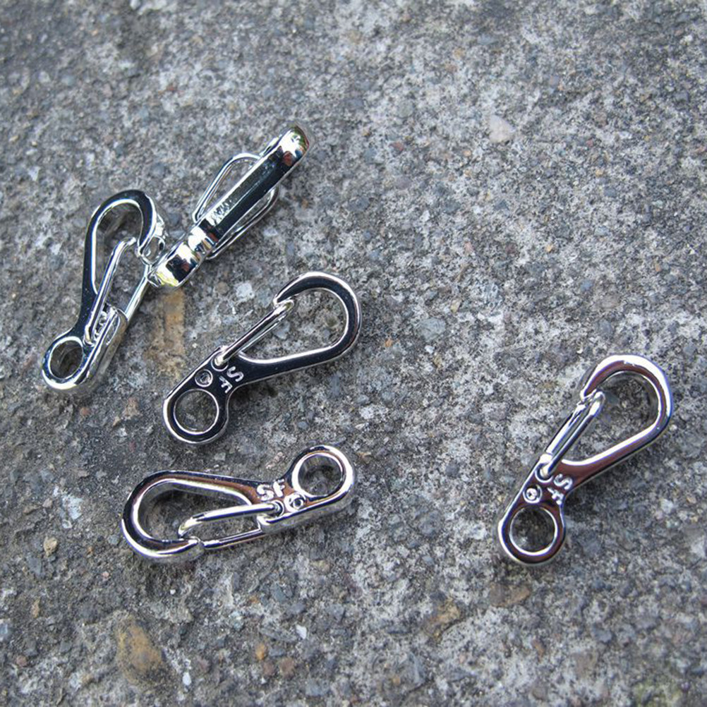 Compass Keychain Mini - 10 stuks Mini veerhaak, duurzame aluminiumlegering,