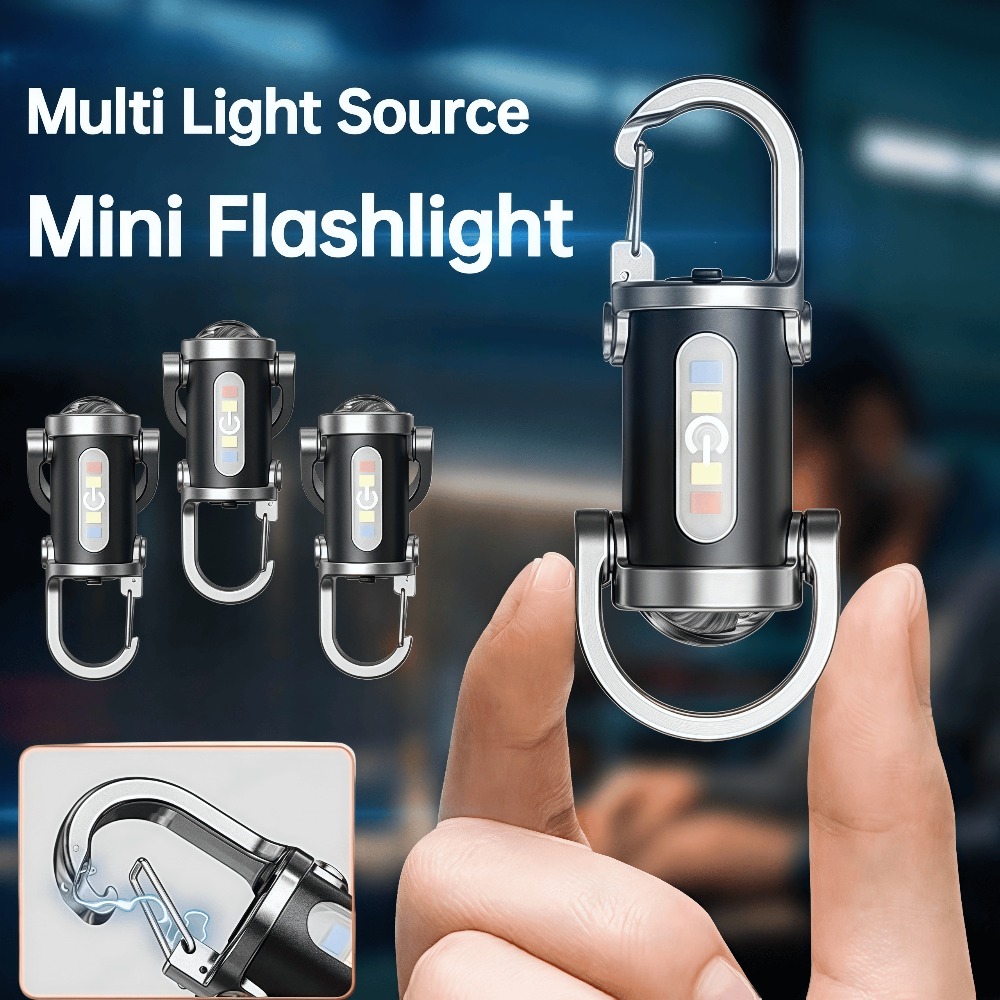 Keychain Flashlight - Draagbare sleutelhangerlamp Mini-sleutelhangerzaklamp Oplaadbare waterdichte zaklamp