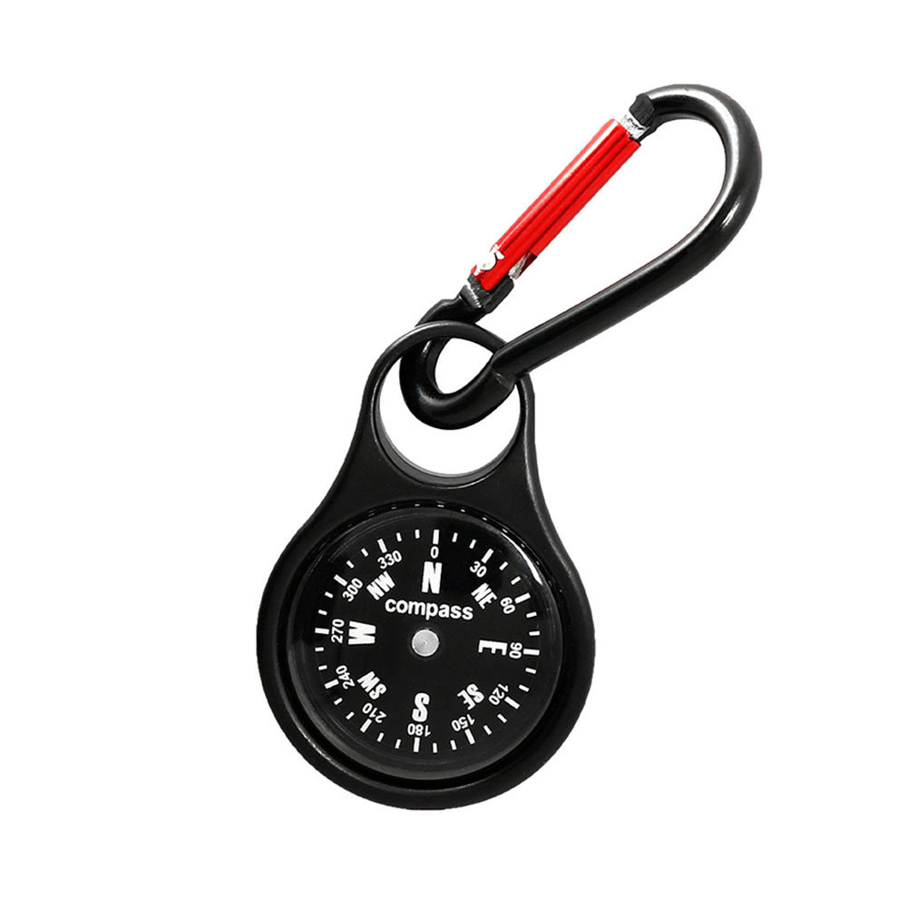 Compass Keychain Mini - Mini-overlevingskompas met karabijnhaak Lichtgewicht snelhangend kompas