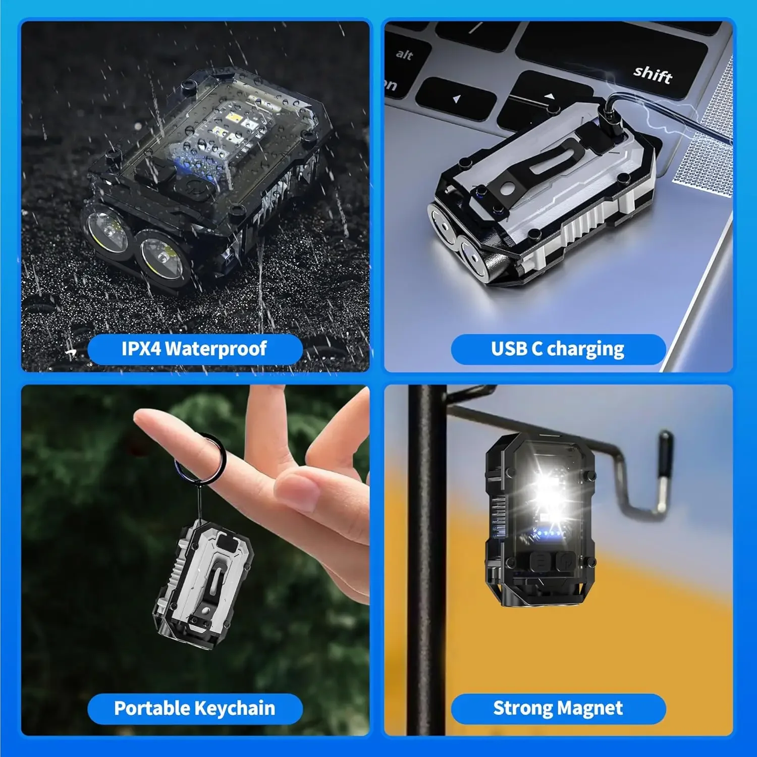 Clip-On zaklamp Oplaadbare Min - Keychain Flashlight recensie en prijs