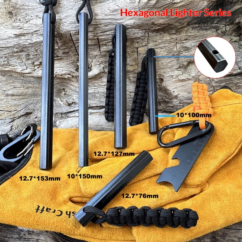 Handgeweven touw Hexagonale vu - Ferro Rod Striker recensie en prijs