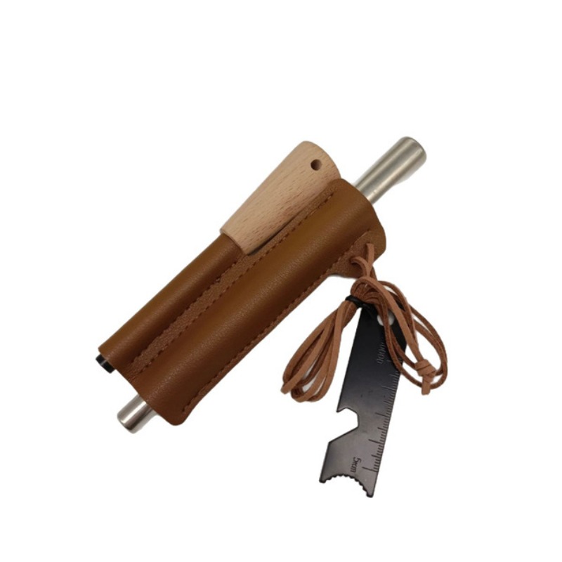 Leren hoesje outdoor survival  - Ferro Rod Striker recensie en prijs