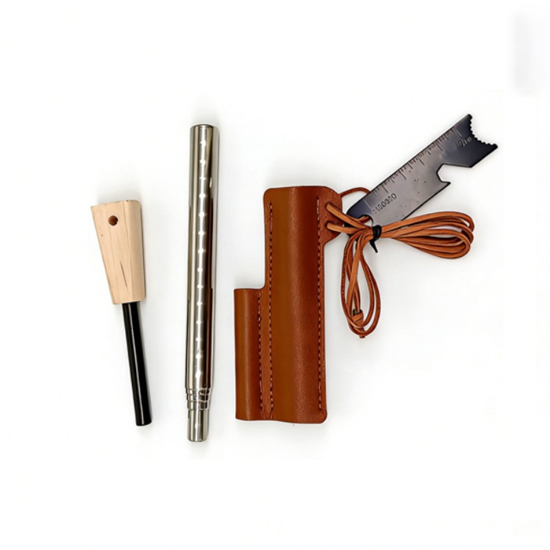 Leren hoesje outdoor survival  - Ferro Rod Striker recensie en prijs
