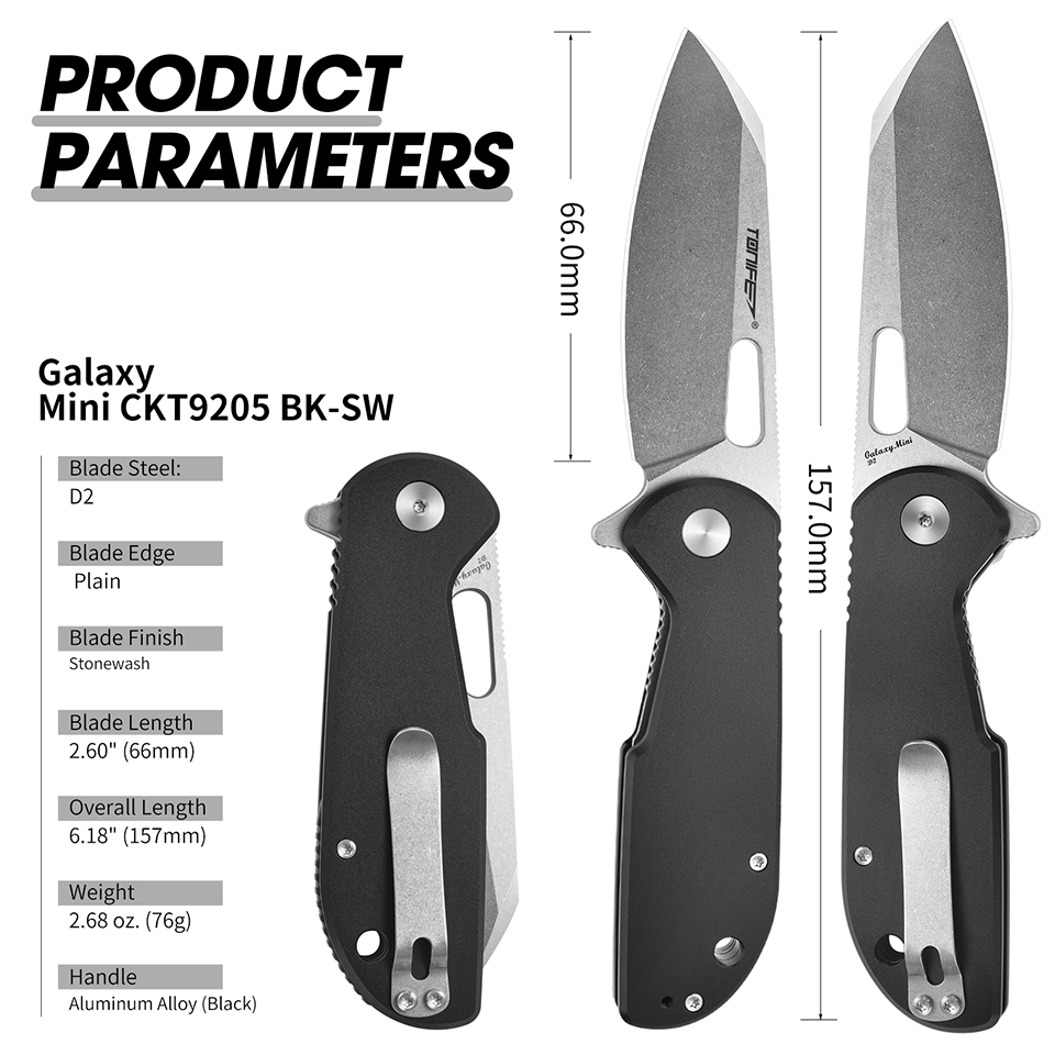 TONIFE Galaxy Mini CKT9205 zak - Edc Carry Pocket Knife recensie en prijs