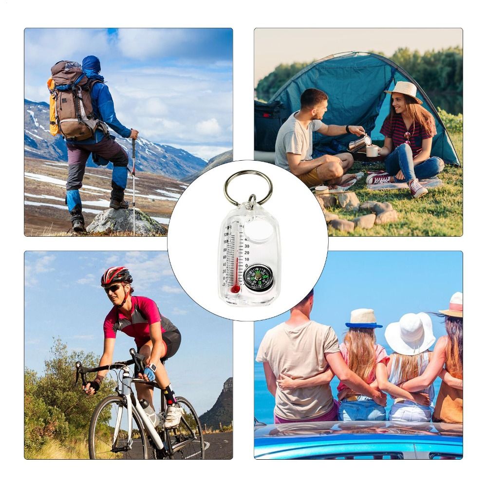 Draagbare 3-in-1 Functie Mini  - Compass Keychain Mini recensie en prijs