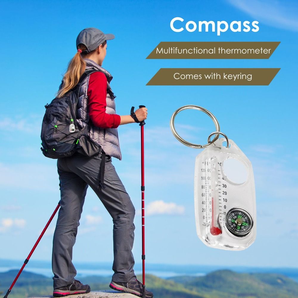 Draagbare 3-in-1 Functie Mini  - Compass Keychain Mini recensie en prijs